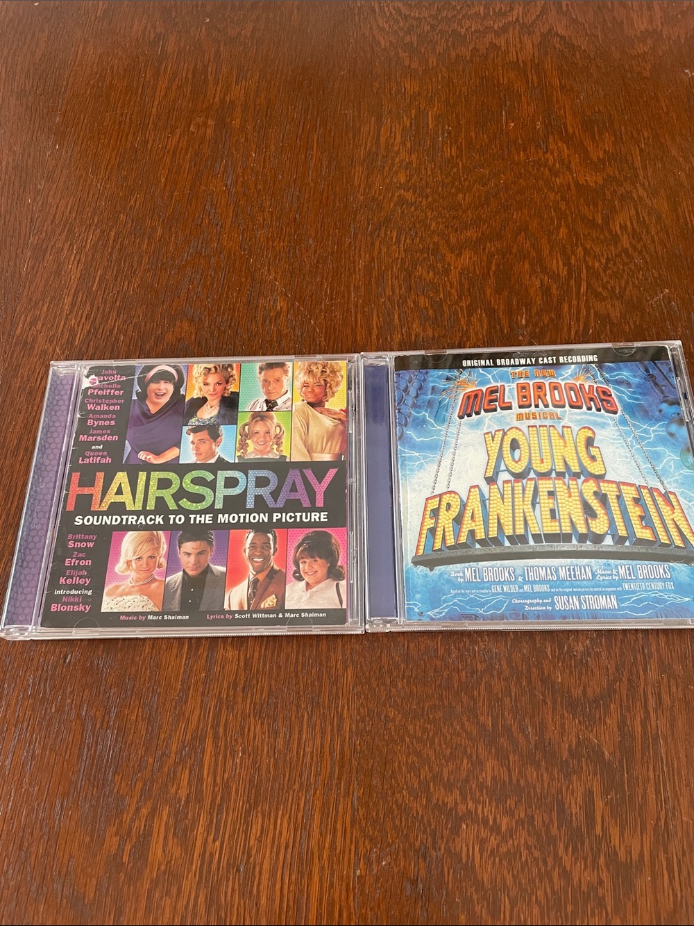 Hairspray Soundtrack CD and young Frankenstein Broadway recording cd